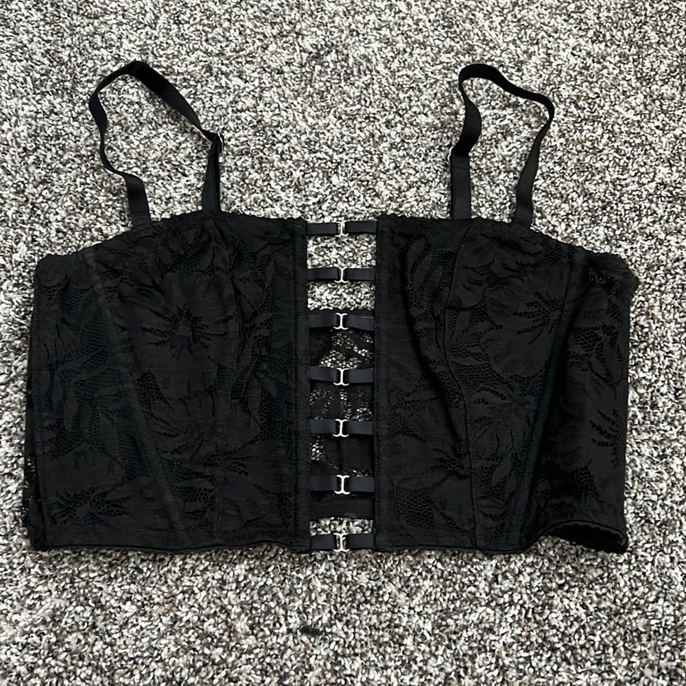 Lace corset bra